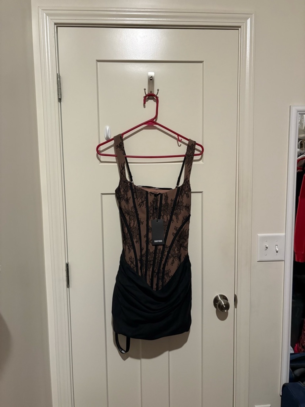 Babyboo CORNELIA MINI DRESS - BLACK LACE XS NWT - Picture 4 of 7